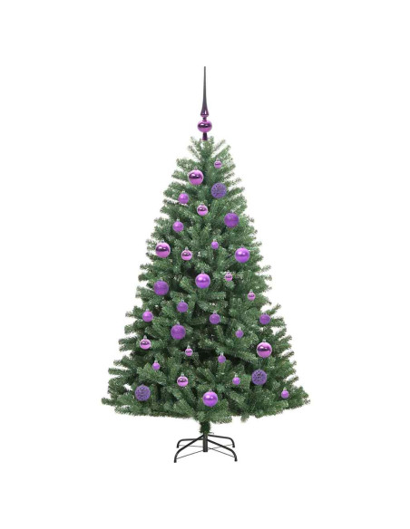 Albero di Natale Artificiale con Rami Pieghevoli Verde 120 cm