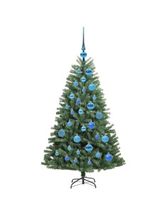 Albero di Natale Artificiale con Rami Pieghevoli Verde 120 cm