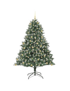 Albero di Natale artificiale con 300 LED Verde 210 cm