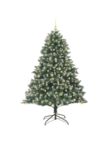 Albero di Natale artificiale con 300 LED Verde 210 cm