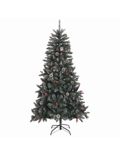 Albero di Natale artificiale con 300 LED Verde 210 cm