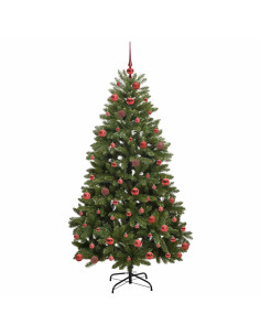 Albero di Natale artificiale Verde 180 cm PVC e Metallo