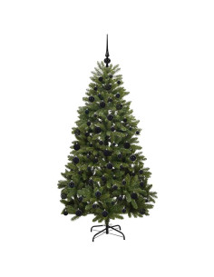 Albero di Natale artificiale Verde 180 cm PVC e Metallo