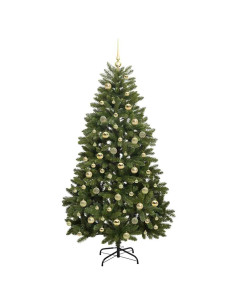 Albero di Natale artificiale Verde 180 cm PVC e Metallo