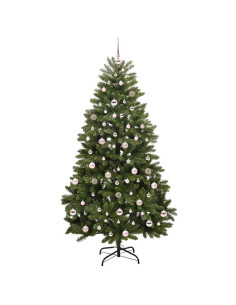 Albero di Natale artificiale Verde 210 cm PVC e Metallo