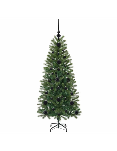 Albero di Natale artificiale con 150 LED Verde 120 cm PE e PVC