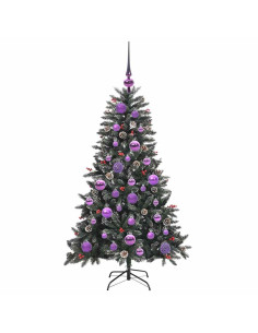 Albero di Natale artificiale con 150 LED Verde 68 x 68 x 120 cm