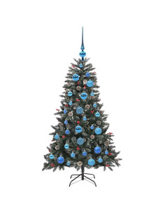 Albero di Natale artificiale con 150 LED Verde 68 x 68 x 120 cm