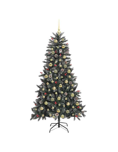 Albero di Natale artificiale con 300 LED Verde 180 cm
