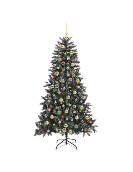 Albero di Natale artificiale con 300 LED Verde 180 cm