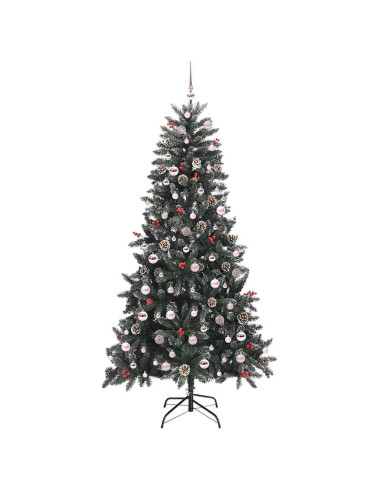 Albero di Natale artificiale con 300 LED Verde 210 cm