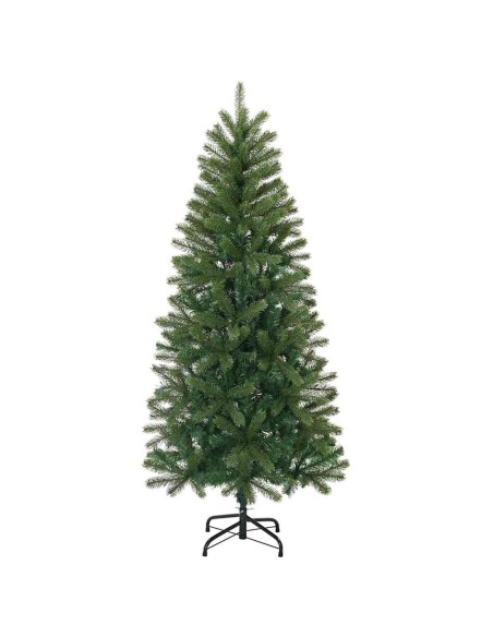 Albero di Natale artificiale con 150 LED Verde 120 cm PE e PVC