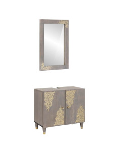 Set di mobili per il bagno 2 pcs Grigio 62 x 33 x 58 cm 2