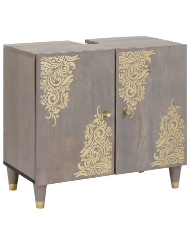 Set di mobili per il bagno 3 pcs Grigio 62 x 33 x 58 cm