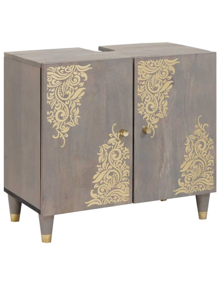 Set di mobili per il bagno 3 pcs Grigio 62 x 33 x 58 cm