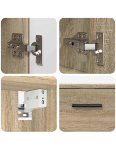 Set di mobili per il bagno con cassetto 2 pcs rovere sonoma 2