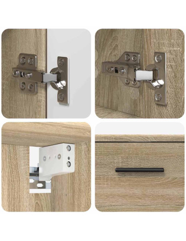 Set di mobili per il bagno con cassetto 2 pcs rovere sonoma