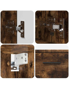 Set di mobili per il bagno 2 pcs Rovere fumo 76.5 x 35 x 64 cm 2