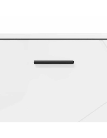 Set di mobili per il bagno con cassetto 3 pcs Bianco lucido