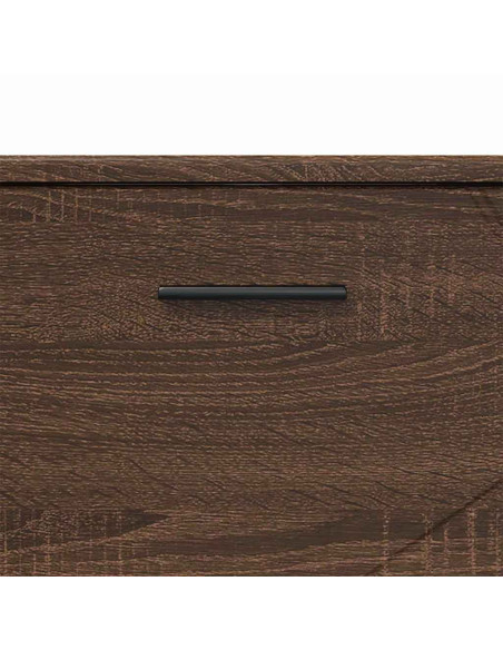 Set di mobili per il bagno con cassetto 3 pcs Rovere marrone