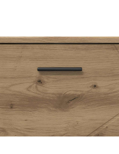 Set di mobili per il bagno con porta 3 pcs rovere artigianale