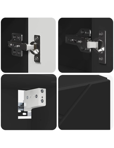 Set di mobili per il bagno 4 pcs Nero 30 x 35 x 192 cm