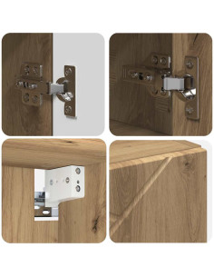 Set di mobili per il bagno con porta 4 pcs rovere artigianale 2