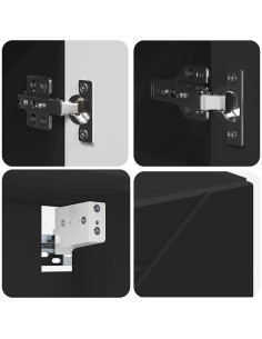 Set di mobili per il bagno 4 pcs Nero 30 x 35 x 192 cm 2