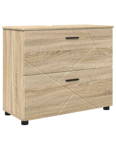 Set di mobili per il bagno con cassetto 4 pcs Rovere Sonoma
