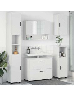 Set di mobili per il bagno 5 pcs Bianco 30 x 35 x 192 cm 2