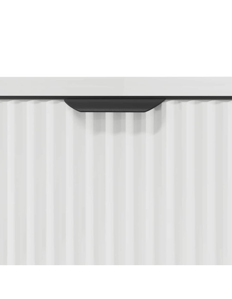 Set di mobili per il bagno con cassetto 2 pcs Bianco lucido