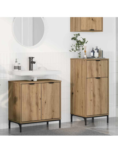 Set di mobili per il bagno Plaid 2 pcs rovere artigianale