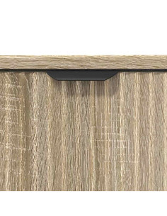 Set di mobili per il bagno con cassetto 3 pcs rovere sonoma 2
