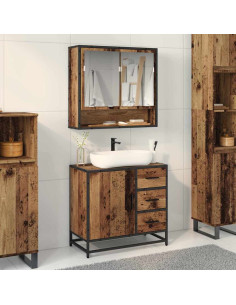 Set di mobili per il bagno 2 pcs Legno vecchio 65 x 33 x 60 cm 2