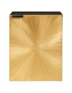 Mobile da Bagno con lo scaffale Nero e Oro 38 x 33 x 48 cm 2