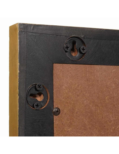 Specchio da bagno con specchio Nero e Oro 50 x 2.5 x 70 cm