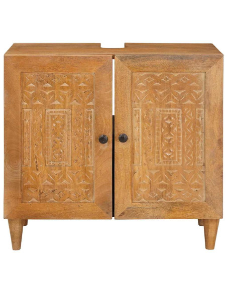 Mobile da Bagno con porta Marrone chiaro 62 x 33 x 58 cm