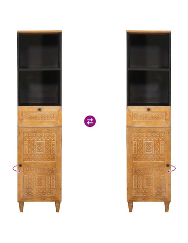 Mobile da Bagno con cassetto Marrone chiaro 38 x 33.5 x 160 cm