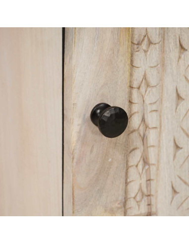 Mobile da Bagno Bianco 38 x 33.5 x 160 cm Legno Massiccio Mango