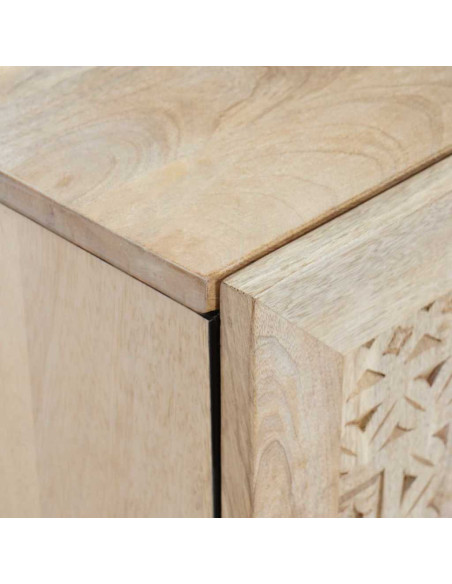 Mobile da Bagno Bianco 38 x 33.5 x 160 cm Legno Massiccio Mango