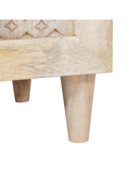 Mobile da Bagno Bianco 38 x 33.5 x 160 cm Legno Massiccio Mango