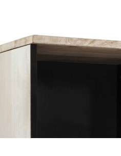 Mobile da Bagno Bianco 38 x 33.5 x 160 cm Legno Massiccio Mango 2