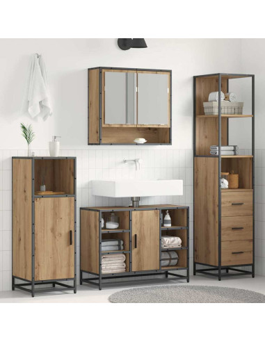 Mobile da Bagno rovere artigianale 35 x 37.5 x 166 cm