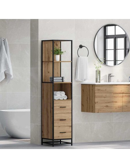 Mobile da Bagno rovere artigianale 35 x 37.5 x 166 cm