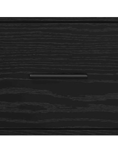 Mobile da Bagno con cassetto Rovere nero 35 x 37.5 x 166 cm 2