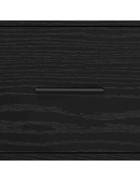 Mobile da Bagno con cassetto Rovere nero 35 x 37.5 x 166 cm