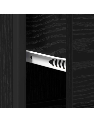 Mobile da Bagno con cassetto Rovere nero 35 x 37.5 x 166 cm