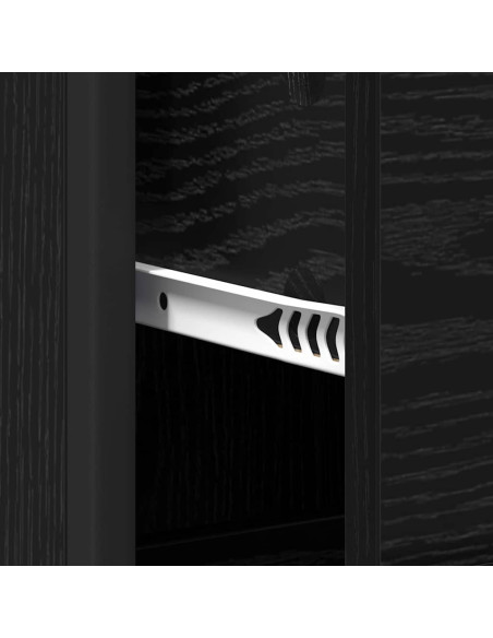 Mobile da Bagno con cassetto Rovere nero 35 x 37.5 x 166 cm