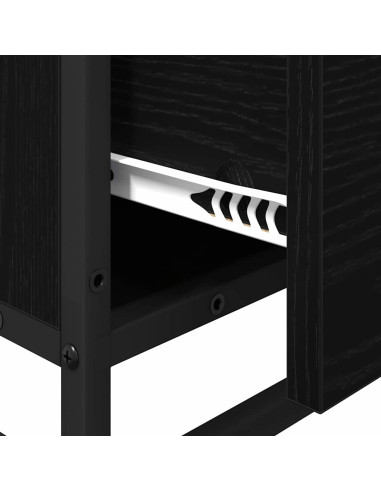 Mobile da Bagno con cassetto Rovere nero 35 x 37.5 x 100 cm