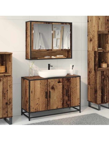 Armadio per Lavabo da Bagno Legno vecchio 90 x 33 x 60 cm
